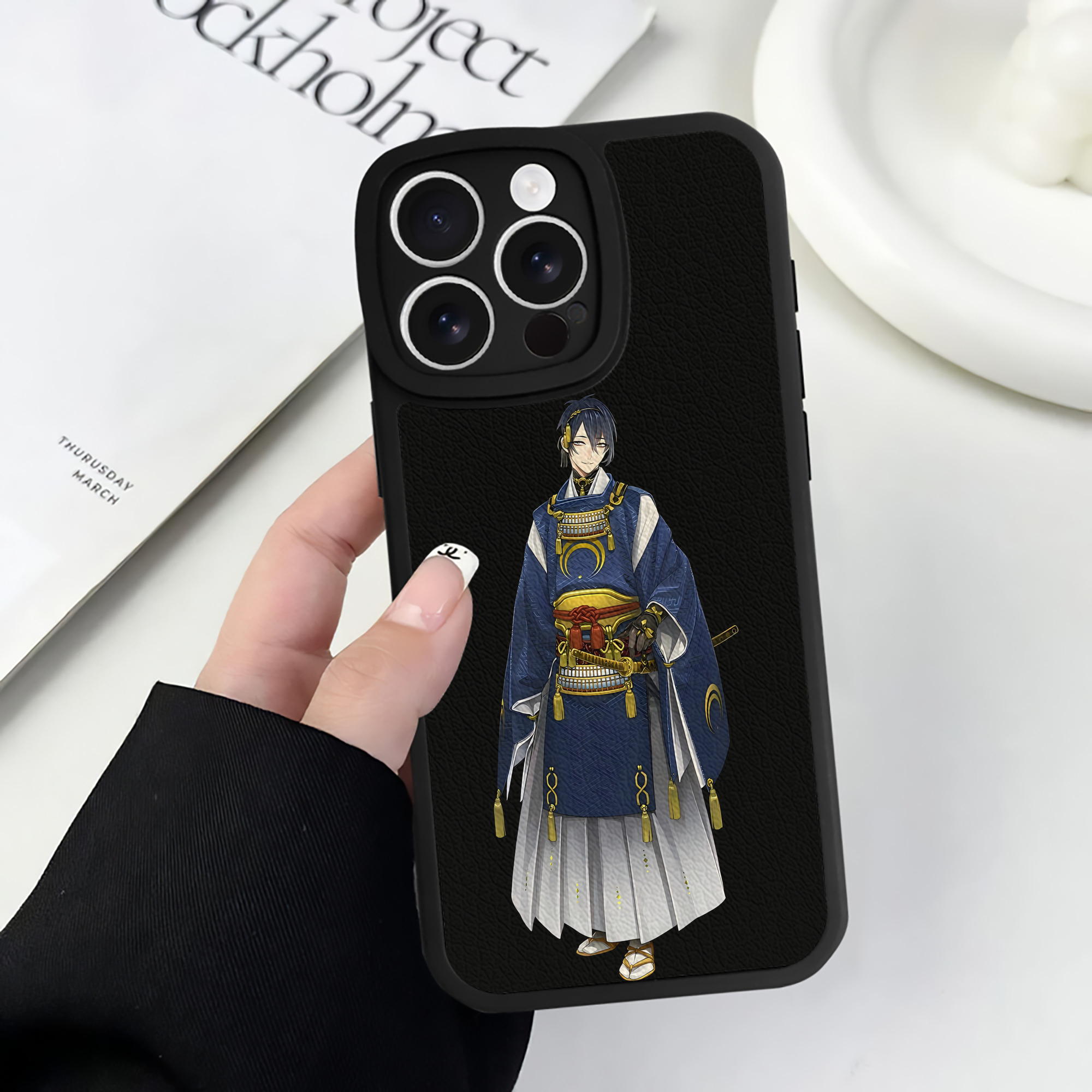 （画像用） 刀剣乱舞 Touken Ranbu 【iPhone 16シリーズ対応】シリコンスマホケース（レザー調） 材質：シリコン